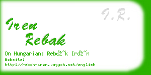 iren rebak business card